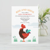 Proud Rooster-Einladung Einladung (Stehend Vorderseite)