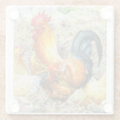 Proud Rooster Glasuntersetzer (Rückseite)