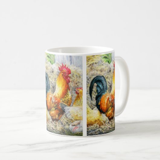 Proud Rooster Kaffeetasse (VorderseiteRechts)