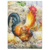 Proud Rooster Klemmbrett (Rückseite)