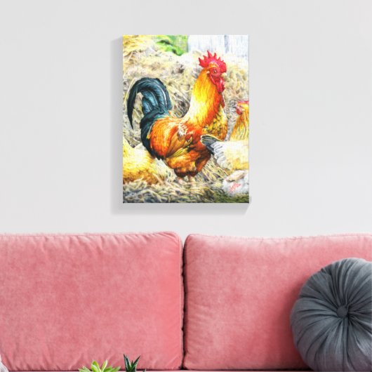 Proud Rooster Leinwanddruck (Insitu (Wohnzimmer))