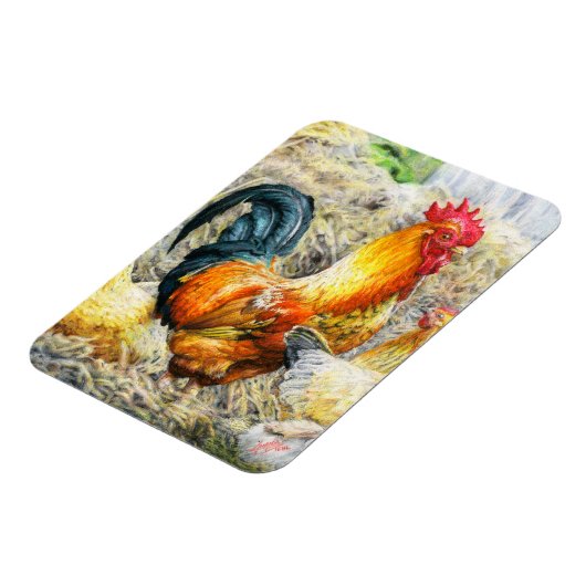 Proud Rooster Magnet (Linke Seite)
