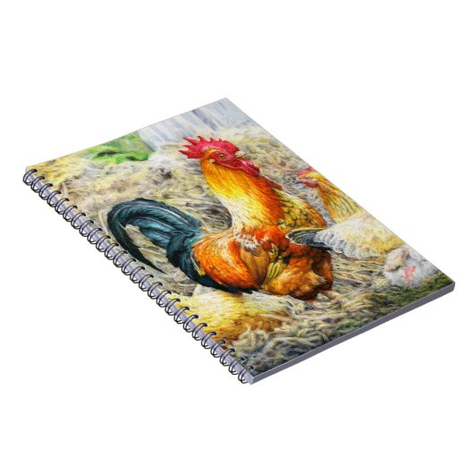 Proud Rooster Notizblock (Rechte Seite)