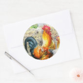 Proud Rooster Runder Aufkleber (Umschlag)