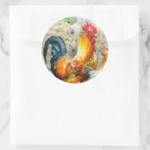 Proud Rooster Runder Aufkleber (Tasche)