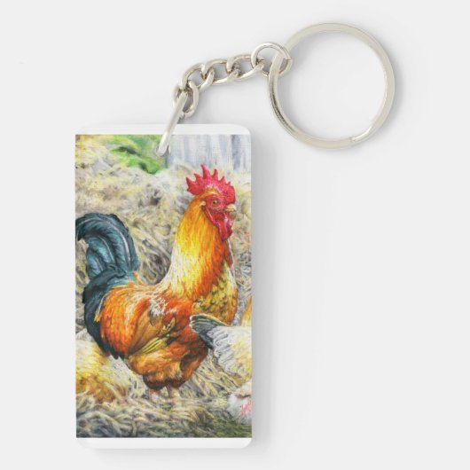 Proud Rooster Schlüsselanhänger (Rückseite)