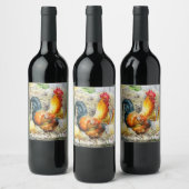 Proud Rooster Weinetikett (Flaschen)