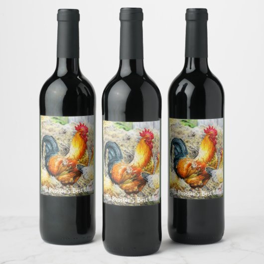 Proud Rooster Weinetikett (Flaschen)