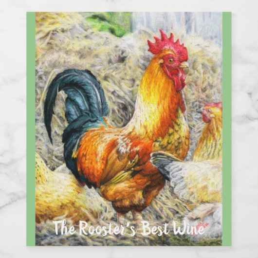 Proud Rooster Weinetikett (Einzelnes Label)