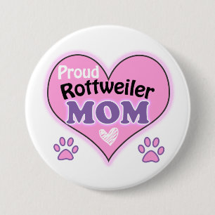 Proud Rottweiler Mama Button