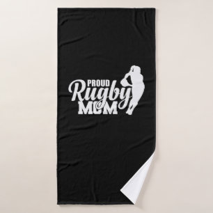 Proud Rugby Mama Football Spieler Badehandtuch