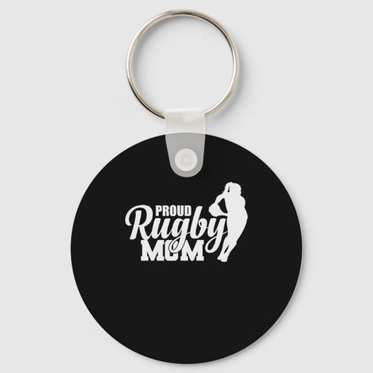 Proud Rugby Mama Football Spieler Schlüsselanhänger (Vorderseite)