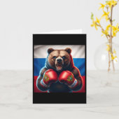 Proud Russian Bear Boxer Russia Kickboxer Boxing K Karte (Gelbe Blume)