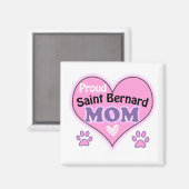 Proud Saint Bernard Mama Magnet (Vorderseite/Rückseite)