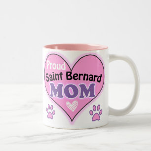 Proud Saint Bernard Mama Zweifarbige Tasse