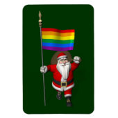 Proud Santa Claus mit Regenbogenflagge Magnet (Vertikal)