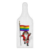 Proud Santa Claus mit Regenbogenflagge Schneidebrett (Vorderseite)