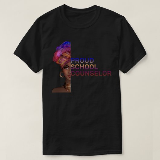 Proud School Counselor Black History Month Feminis T-Shirt (Design vorne)