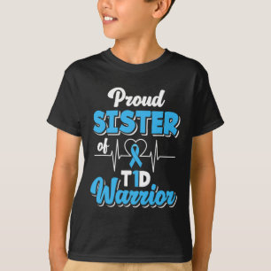 Proud Schwester eines T1d-Kriegers Diabetiker Diab T-Shirt