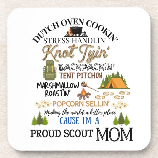 Proud Scout-Mama-Untersetzer Getränkeuntersetzer (Vorderseite)