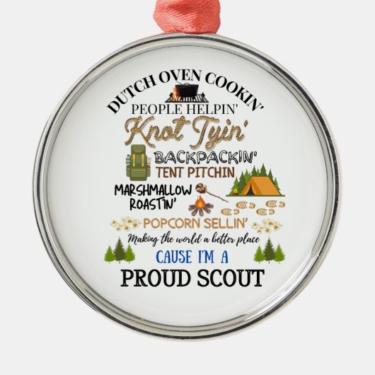 Proud Scout Ornament Aus Metall (Vorne)