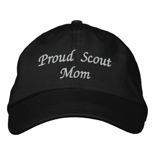 Proud ScoutMom Bestickte Baseballkappe (Vorderseite)