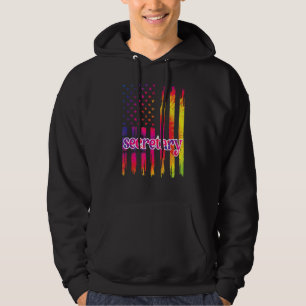 Proud Secretary US Flag Office Day Hoodie