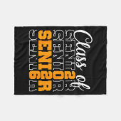 Proud senior 2026 graduation high school class of fleecedecke (Vorderseite (Horizontal))