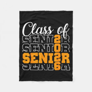 Proud senior 2026 graduation high school class of fleecedecke