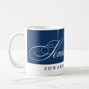 Proud Seniors White Marine Blue Streifen Klasse Ja Kaffeetasse