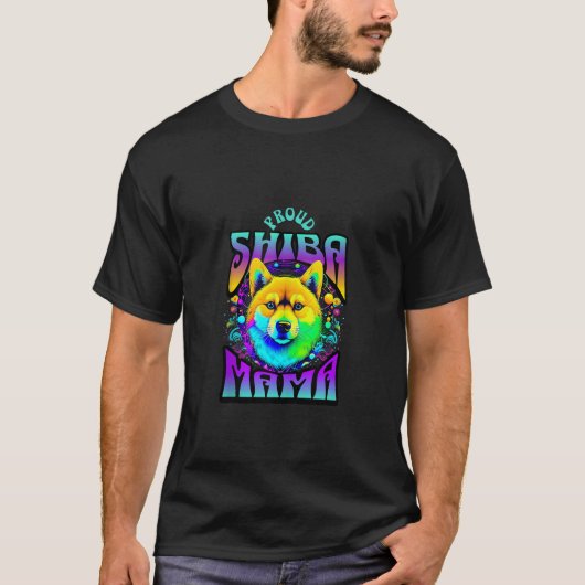 Proud Shiba Inu Mama Corloful Trippy Tank Top (Vorderseite)