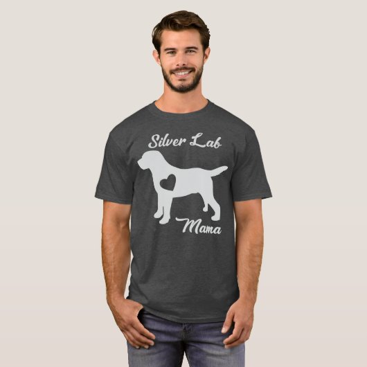 Proud Silver Labrador Mama Mama Labrador Retriever T-Shirt (Vorne ganz)