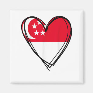 Proud Singaporean Boy Girl Tante Vater Mama Singap Magnet