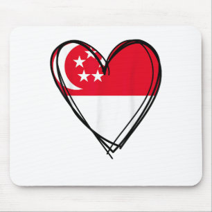 Proud Singaporean Boy Girl Tante Vater Mama Singap Mousepad
