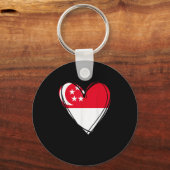 Proud Singarean Boy Girl Aunt Dad Mom Singare Flag Schlüsselanhänger (Vorderseite)