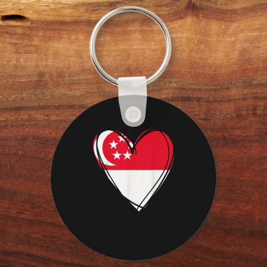 Proud Singarean Boy Girl Aunt Dad Mom Singare Flag Schlüsselanhänger (Vorderseite)
