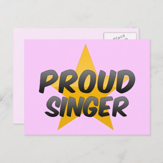 Proud Singer Postkarte (Vorne/Hinten)