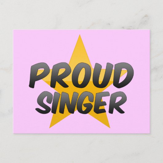 Proud Singer Postkarte (Vorderseite)