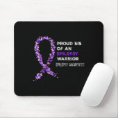 Proud Sis of a Epilepsy Warrior Epilepsy Awarenes Mousepad (Mit Mouse)