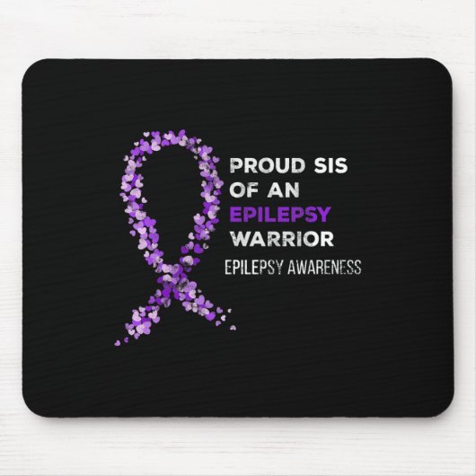 Proud Sis of a Epilepsy Warrior Epilepsy Awarenes Mousepad (Vorne)