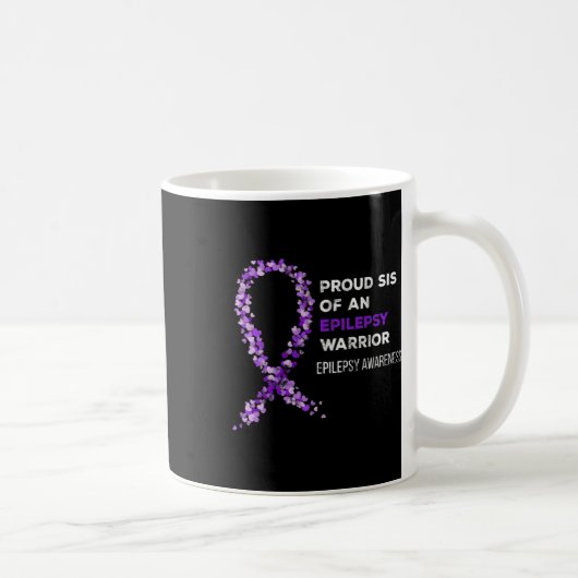 Proud Sis of an Epilepsy Warrior Epilepsy Awarenes Kaffeetasse (Rechts)