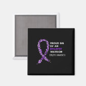 Proud Sis of an Epilepsy Warrior Epilepsy Awarenes Magnet (Vorderseite/Rückseite)