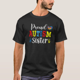 Proud Sister Autism Awareness T-Shirts Frauen Mädc