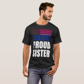 Proud Sister Bisexual Flag Lgbt Gay Pride T-Shirt (Vorne ganz)