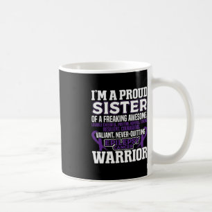 Proud Sister Epilepsy Awareness Women Lila Ribb Kaffeetasse
