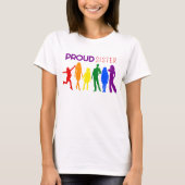 Proud SISTER Gay Pride weibliche Silhouetten T-Shirt (Vorderseite)