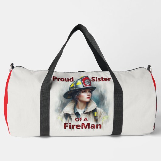 Proud Sister Of A FireFighter Hesitancy Duffle Bag (Vorderseite)