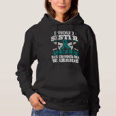 Proud Sister Of A Scleroderma Warrior Teal Awarene Hoodie (Vorderseite)