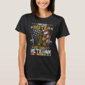 Proud Sister of Vietnam Veteran US Flag Veteran D T-Shirt (Vorderseite)
