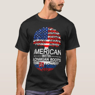 Proud Slowakische Amerikanische Flagge Slowakei US T-Shirt